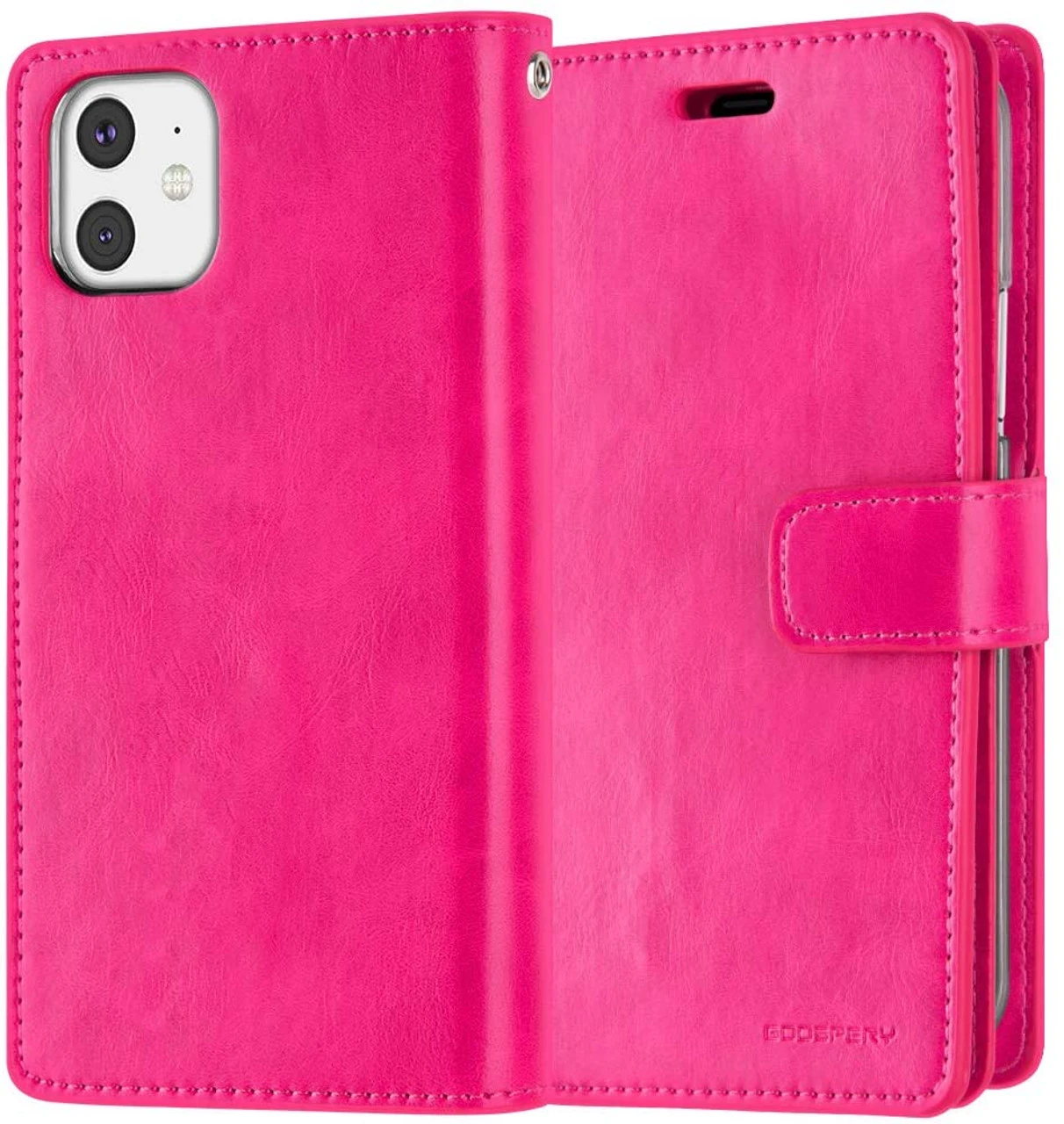 Hot Pink Mercury Mansoor Diary Wallet Case For IPhone 11 Pro MAX 3 Hot Pink Mercury Mansoor Diary Wallet Case For IPhone 11 Pro MAX - Image 3