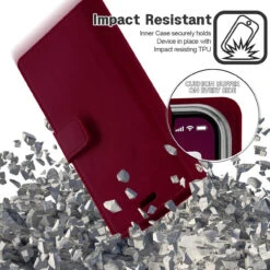 Classy Wine Genuine Mercury Mansoor Diary Wallet Case For IPhone 11 -Cheap NewCase Store iphone 11 mansoor diary wine 4 32419.1679972842