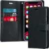 Black IPhone 11 Genuine Mercury Blue Moon Wallet Case Cover