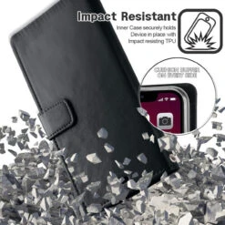 Black IPhone 11 Genuine Mercury Blue Moon Wallet Case Cover -Cheap NewCase Store iphone 11 mercury blue moon wallet black 4 04257.1700185017