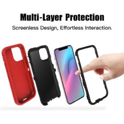 Red Heavy Duty Defender Military Grade Case For IPhone 11 -Cheap NewCase Store iphone 11 military grade defender case red 5 57080.1673678466