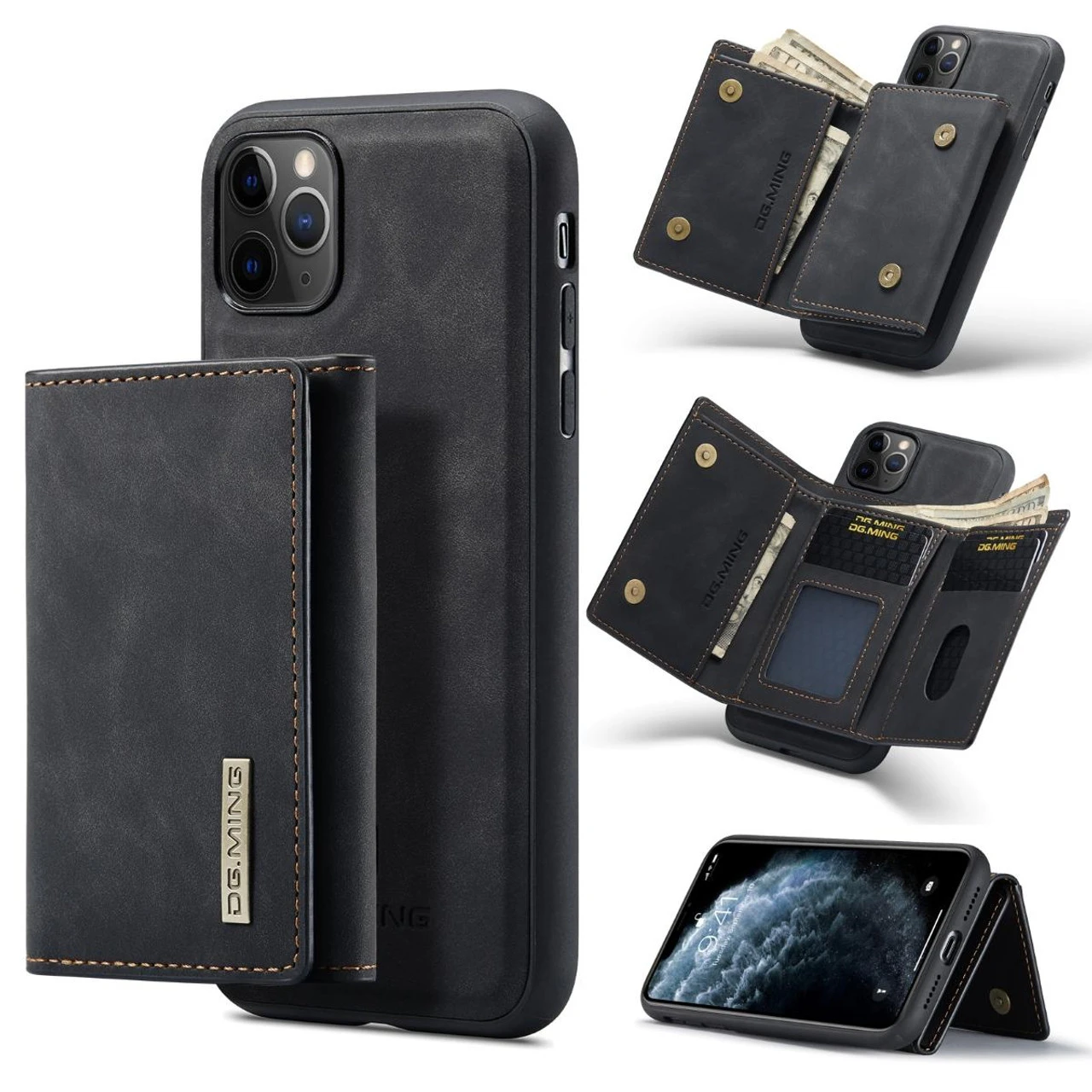 Black IPhone 11 Pro DG.Ming M2 Magnetic 2-in-1 Shockproof Wallet Case 1 Black IPhone 11 Pro DG.Ming M2 Magnetic 2-in-1 Shockproof Wallet Case