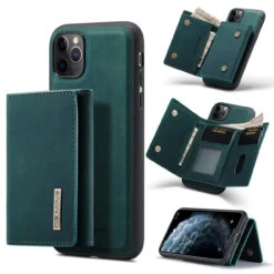 Green DG.Ming M2 Magnetic 2-in-1 Shockproof Wallet Case For IPhone 11 Pro
