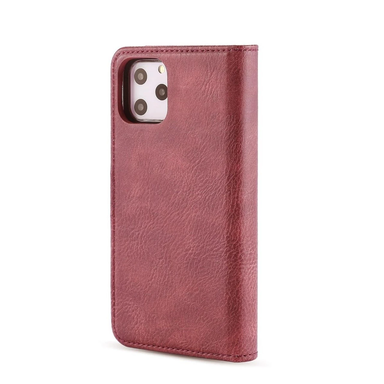 Red DG.Ming Textured 3 Card 1 Cash Wallet Magnetic Case For IPhone 11 Pro 3 Red DG.Ming Textured 3 Card 1 Cash Wallet Magnetic Case For IPhone 11 Pro - Image 3