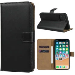 Premium Black IPhone 11 Pro Genuine Leather Business Wallet Case -Cheap NewCase Store iphone 11 pro genuine wallet black 3 93803.1573614209
