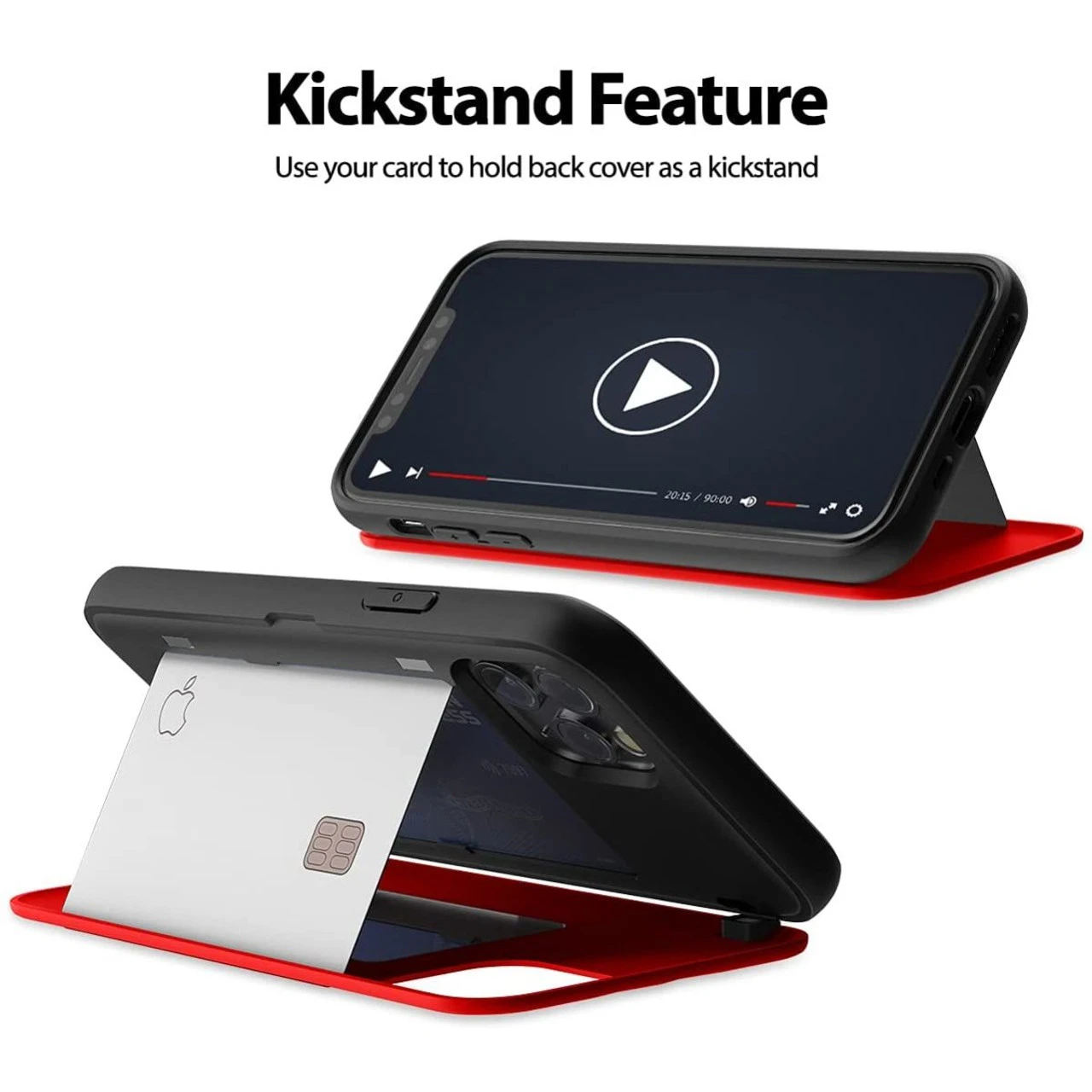 Red Mercury Magnetic Door 2 Card Shock Proof Case For IPhone 11 Pro 3 Red Mercury Magnetic Door 2 Card Shock Proof Case For IPhone 11 Pro - Image 3