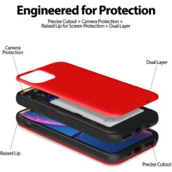 Red Mercury Magnetic Door 2 Card Shock Proof Case For IPhone 11 Pro 13 Red Mercury Magnetic Door 2 Card Shock Proof Case For IPhone 11 Pro -Cheap NewCase Store iphone 11 pro goospery magnetic door case red 7 78215.1652821058