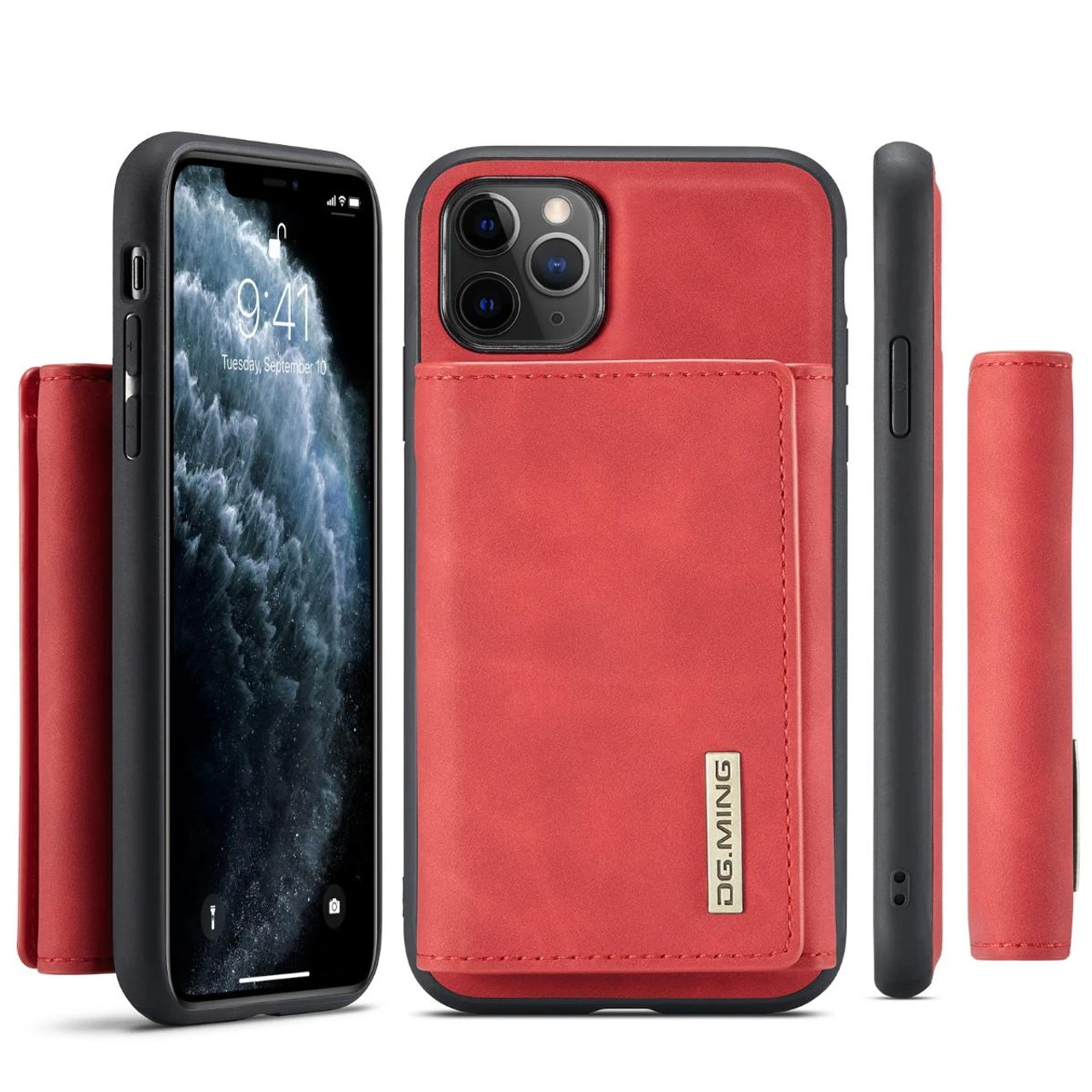 Red IPhone 11 Pro Max DG.Ming M2 Series Luxury Wallet Leather Case 7 Red IPhone 11 Pro Max DG.Ming M2 Series Luxury Wallet Leather Case - Image 7