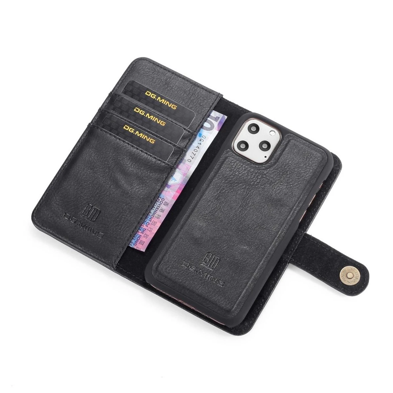 Black DG.Ming Premium 2 In 1 Magnetic Case And Wallet For IPhone 11 Pro Max 7 Black DG.Ming Premium 2 In 1 Magnetic Case And Wallet For IPhone 11 Pro Max - Image 7