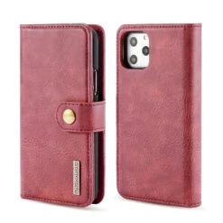 Red DG.Ming Magnetic Detachable Wallet Case With Card Slots For IPhone 11 Pro Max