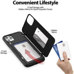 Black Goospery Magnetic Door Bumper Card Holder Case For IPhone 11 Pro Max -Cheap NewCase Store iphone 11 pro max goospery magnetic door case black 4 51989.1675299682