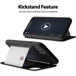 Black Goospery Magnetic Door Bumper Card Holder Case For IPhone 11 Pro Max -Cheap NewCase Store iphone 11 pro max goospery magnetic door case black 5 99163.1675299682