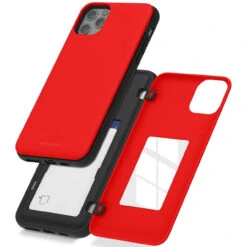 Red Mercury Slim Magnetic Door Case With Card Slot For IPhone 11 Pro Max
