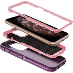 Purple Tradies Military Defender Heavy Duty Case For IPhone 11 Pro Max -Cheap NewCase Store iphone 11 pro max military grade defender case purple 6 40200.1673678457