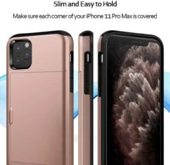 Rose Gold Shock Proof Slide Card Armor Case For Apple IPhone 11 Pro -Cheap NewCase Store iphone 11 pro max slide armor rose gold 6 52209.1691985488
