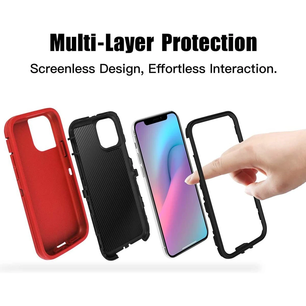 Red Full Body Heavy Duty Defender Case For IPhone 11 Pro 6 Red Full Body Heavy Duty Defender Case For IPhone 11 Pro - Image 6