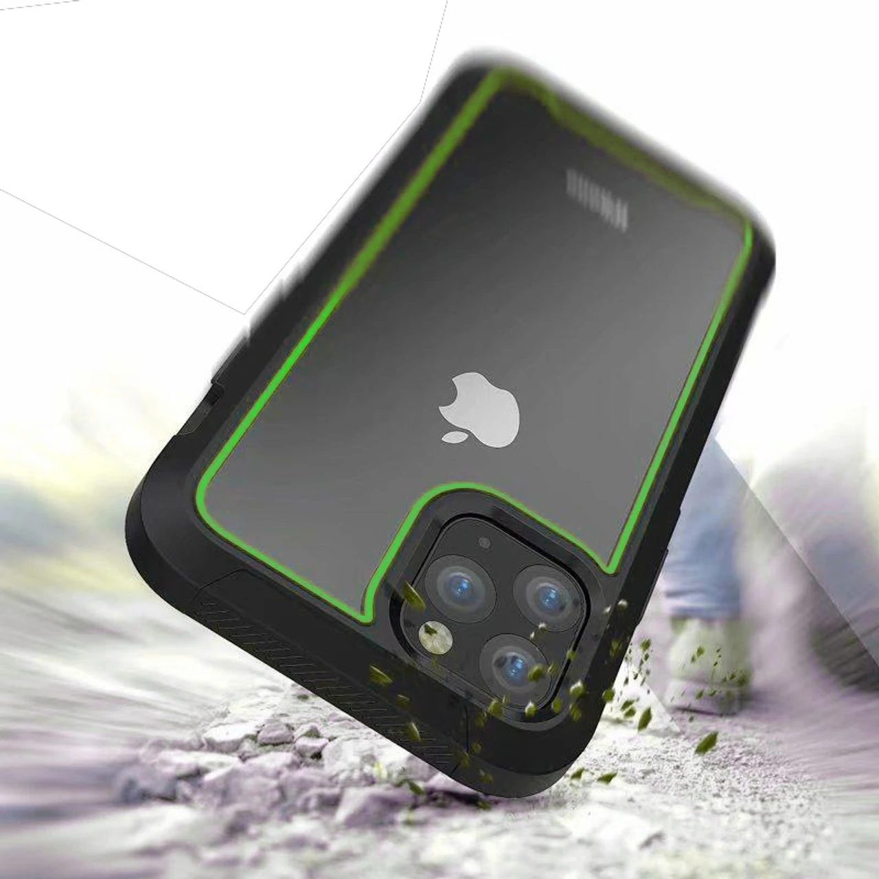 Green Military Armor Shock Proof Triple Layer Case For IPhone 11 4 Green Military Armor Shock Proof Triple Layer Case For IPhone 11 - Image 4