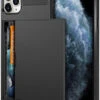 Black Shock Proof Slide Card Armor Case For Apple IPhone 11 Pro