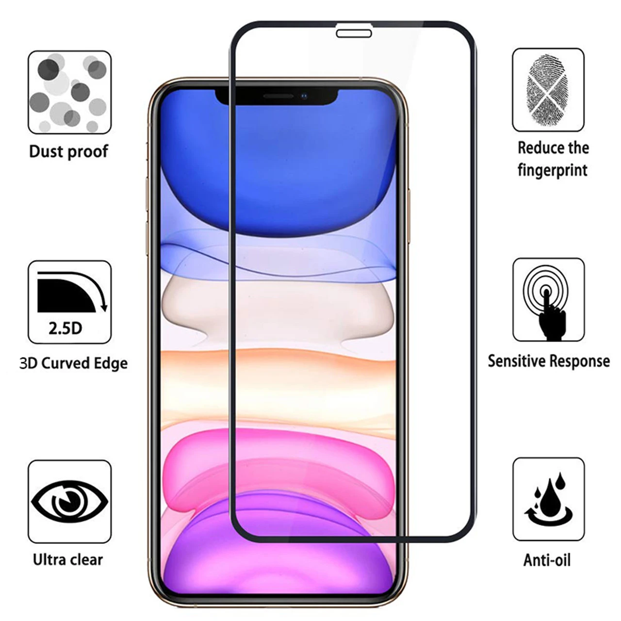 IPhone 11 Pro PUREGLAS Full Cover Tempered Glass Screen Protector 2 IPhone 11 Pro PUREGLAS Full Cover Tempered Glass Screen Protector - Image 2