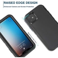 Apple IPhone 11 Shock Proof Heavy Duty Military Holster Belt Clip Case -Cheap NewCase Store iphone 11 rugged holster case black 2 57689.1684990449