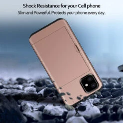 Rose Gold Apple IPhone 11 Shock Proof Slide Card Slim Armor Case -Cheap NewCase Store iphone 11 slide armor rose gold 5 56998.1691984602