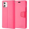 Fashionable Hot Pink IPhone 11 Pro Mercury Sonata Diary Wallet Case