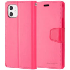 Fashionable Hot Pink IPhone 11 Pro Mercury Sonata Diary Wallet Case