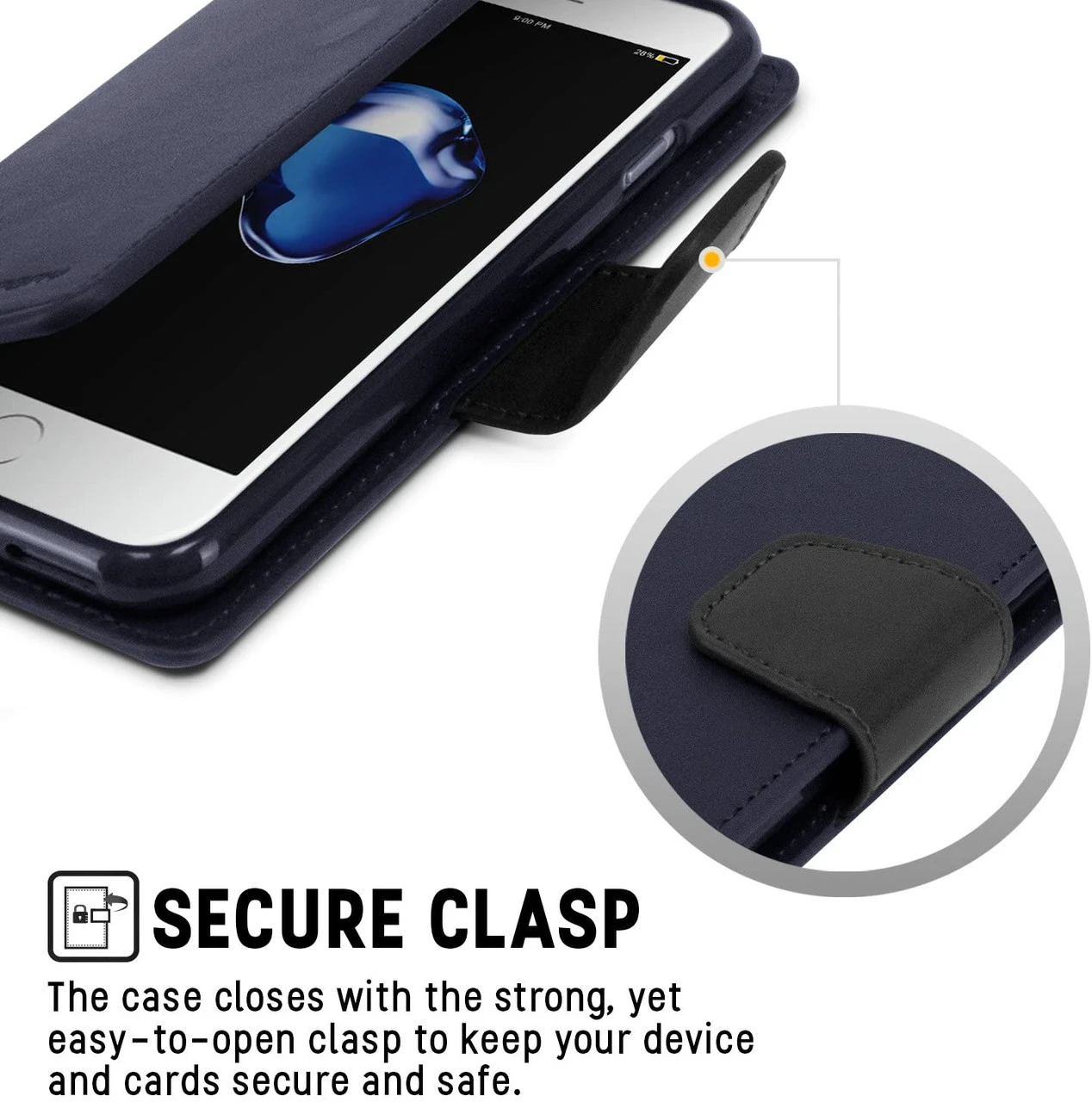 Premium Navy IPhone 11 Pro Genuine Mercury Sonata Wallet Diary Case 4 Premium Navy IPhone 11 Pro Genuine Mercury Sonata Wallet Diary Case - Image 4