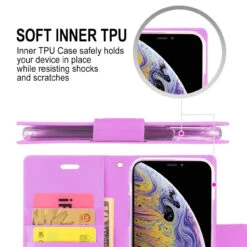 Stylish Purple IPhone 11 Pro Genuine Mercury Sonata Wallet Diary Case -Cheap NewCase Store iphone 11 sonata diary purple 6 96416.1573611913