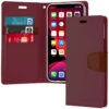 IPhone 11 Genuine Mercury Sonata Diary Wallet Case - Wine