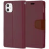 IPhone 11 Pro Genuine Mercury Sonata Diary Wallet Case - Wine