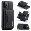 Black IPhone 12 / 12 Pro DG.Ming M2 Series Luxury Wallet Leather Case