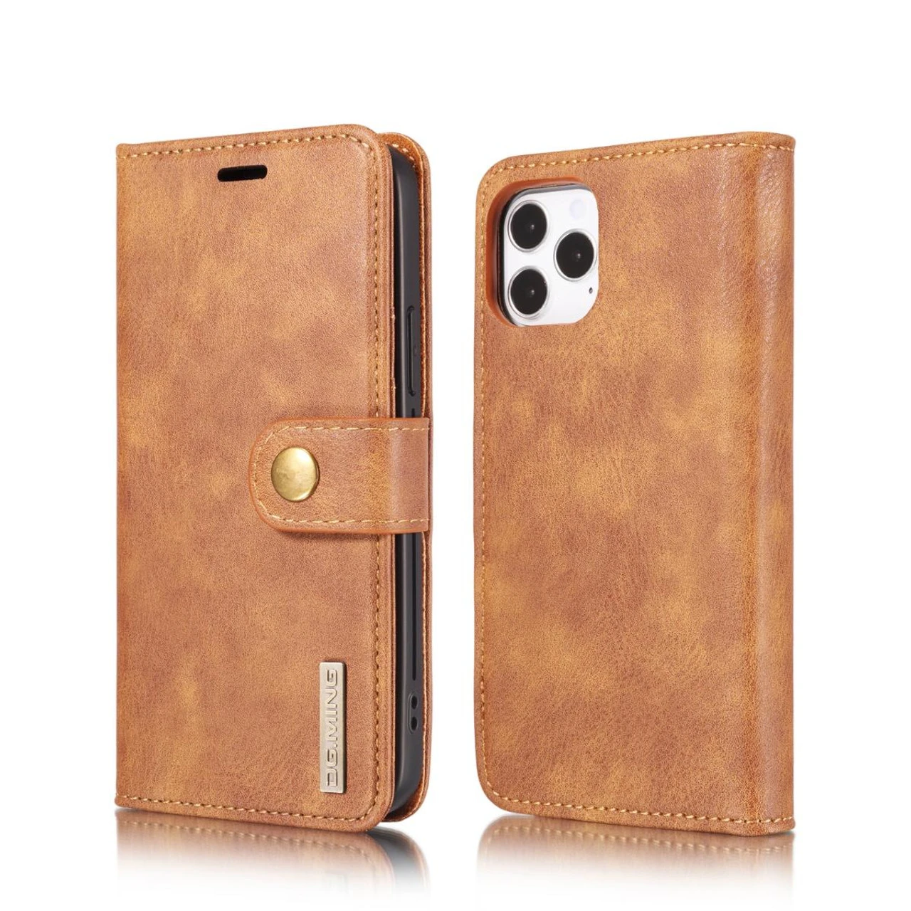Brown DG.Ming Wallet Removable Magnetic Case With Card Slots For IPhone 12 / 12 Pro 1 Brown DG.Ming Wallet Removable Magnetic Case With Card Slots For IPhone 12 / 12 Pro
