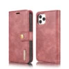 Red IPhone 12 / 12 Pro DG.Ming M2 Magnetic Shockproof Case Leather Wallet