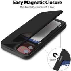 Black Mercury Slim Magnetic Door Credit Card Case For IPhone 12 / 12 Pro -Cheap NewCase Store iphone 12 12 pro goospery magnetic door case black 4 60343.1675299720