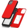 Red Mercury Slim Magnetic Door Credit Card Case For IPhone 12 / 12 Pro