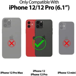 Red Mercury Slim Magnetic Door Credit Card Case For IPhone 12 / 12 Pro -Cheap NewCase Store iphone 12 12 pro goospery magnetic door case red 3 79888.1675299715