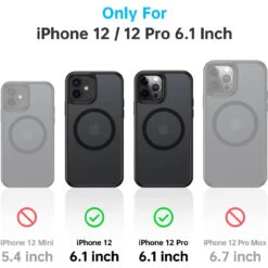 Black MagSafe Magnetic Bumper Shockproof Case For IPhone 12 / 12 Pro 8 Black MagSafe Magnetic Bumper Shockproof Case For IPhone 12 / 12 Pro -Cheap NewCase Store iphone 12 12 pro magsafe shockproof case black 3 83710.1657744134