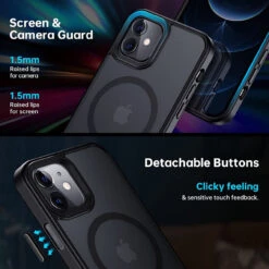 Black MagSafe Magnetic Bumper Shockproof Case For IPhone 12 / 12 Pro 9 Black MagSafe Magnetic Bumper Shockproof Case For IPhone 12 / 12 Pro -Cheap NewCase Store iphone 12 12 pro magsafe shockproof case black 4 59562.1657744134