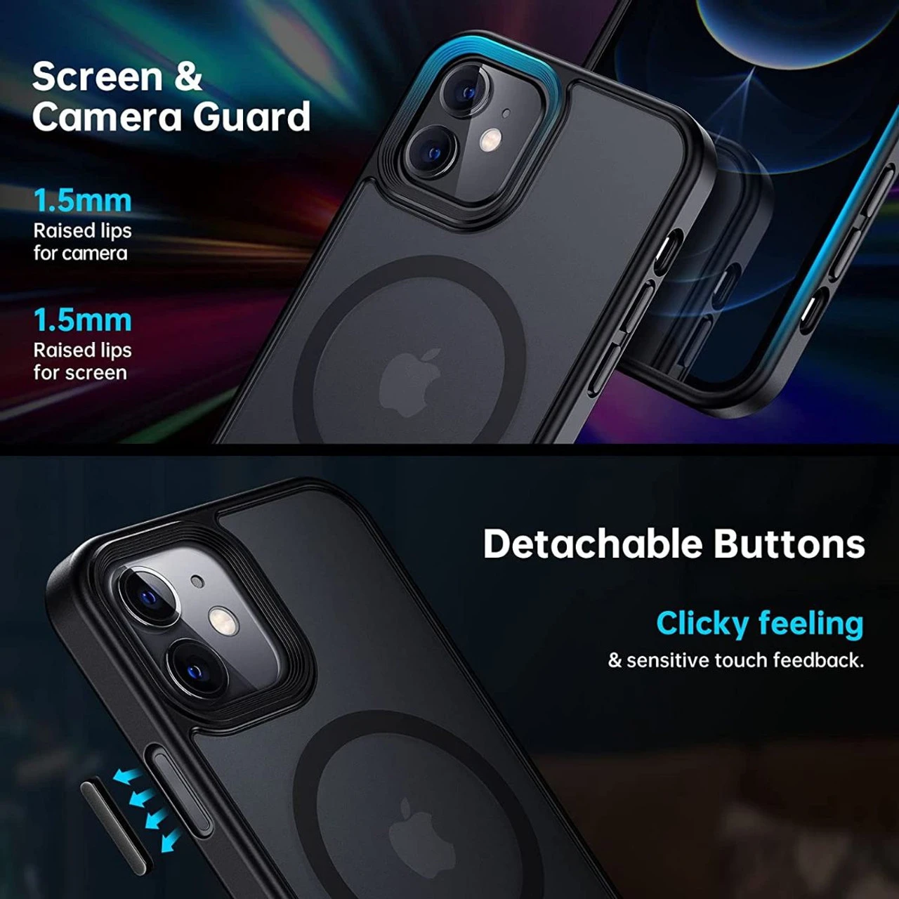 Black MagSafe Magnetic Bumper Shockproof Case For IPhone 12 / 12 Pro 4 Black MagSafe Magnetic Bumper Shockproof Case For IPhone 12 / 12 Pro - Image 4