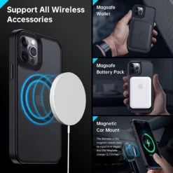 Black MagSafe Magnetic Bumper Shockproof Case For IPhone 12 / 12 Pro 11 Black MagSafe Magnetic Bumper Shockproof Case For IPhone 12 / 12 Pro -Cheap NewCase Store iphone 12 12 pro magsafe shockproof case black 6 68855.1657744134