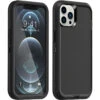 Black Tradies Heavy Duty Military Defender Case For IPhone 12 / 12 Pro