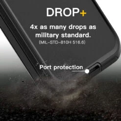 Black Tradies Heavy Duty Military Defender Case For IPhone 12 / 12 Pro -Cheap NewCase Store iphone 12 12 pro military grade defender case black 3 21007.1673678470