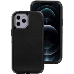 Black Tradies Heavy Duty Military Defender Case For IPhone 12 / 12 Pro -Cheap NewCase Store iphone 12 12 pro military grade defender case black 5 83050.1673678470