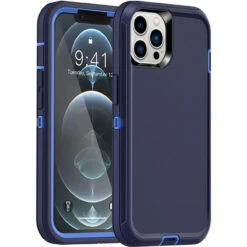 Navy Military Grade Defender Case For IPhone 12 / 12 Pro
