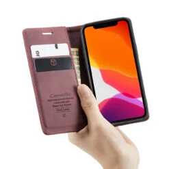 Red Wine CaseMe Slim Magnetic Wallet Case Cover For IPhone 12 Pro 7 Red Wine CaseMe Slim Magnetic Wallet Case Cover For IPhone 12 Pro -Cheap NewCase Store iphone 12 caseme wallet wine 3 24210.1690891277