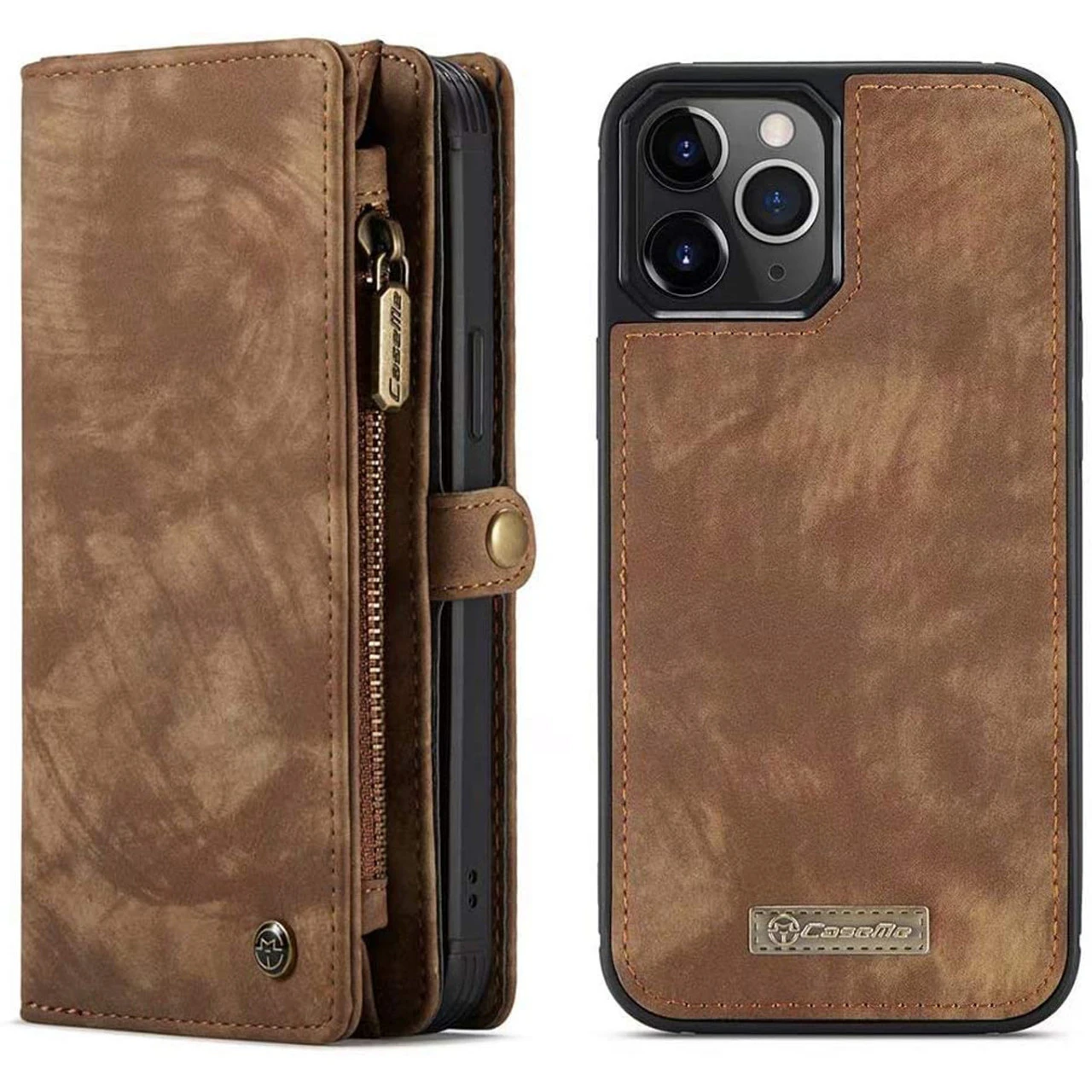 Vintage Brown 2 In 1 Wallet / Detachable Shock Proof Case For IPhone 12 / 12 Pro 2 Vintage Brown 2 In 1 Wallet / Detachable Shock Proof Case For IPhone 12 / 12 Pro - Image 2