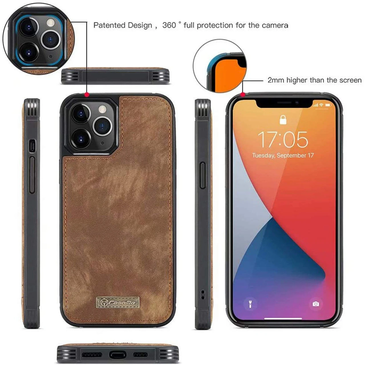Vintage Brown 2 In 1 Wallet / Detachable Shock Proof Case For IPhone 12 / 12 Pro 5 Vintage Brown 2 In 1 Wallet / Detachable Shock Proof Case For IPhone 12 / 12 Pro - Image 5