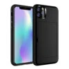 Black Apple IPhone 12 / 12 Pro Slim Armor Magnetic Card Slot Case