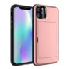 Rose Gold Apple IPhone 12 Pro Max Shock Proof Magnetic Card Slot Case